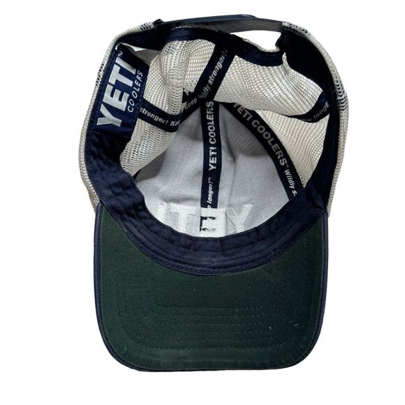 Yeti Cooler Hat Cap Trucker Mesh Strap Back Adjustable Blue Outdoor - Picture 5 of 5